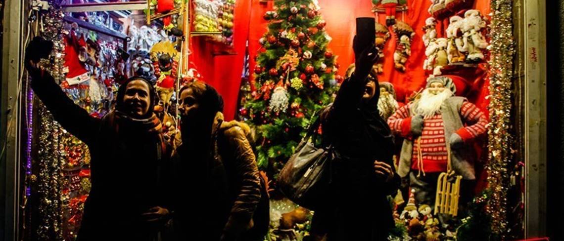 اجواء اعياد رأس السنة الميلادية في الأحياء المسيحية بطهران